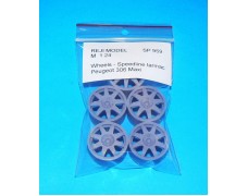 Wheels – Speedline ( tarmac ) 3D print / 5 pcs /Peugeot 306 Maxi 1/24